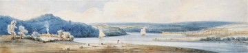 historical scene Painting - Estu watercolour scenery Thomas Girtin
